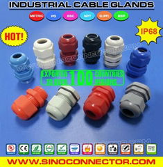 Nylon Plastic Polymer Dome Cable Gland with PG, Metric, NPT, G, BSC, BSP Threads