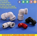 PG, Metric, NPT Thread Right Angled (Elbow) Nylon Plastic IP68 Cable Glands 1