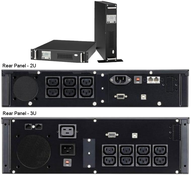 Rack Mount Line interactive pure sine wave UPS 3