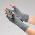 麻灰色棉质弹力关节炎手套 舒缓肿胀 减轻病痛