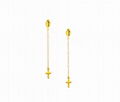  zoom Gold Plated Saint Jude Cross Earring