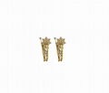 Gold Plated CZ Studded Saint Jude Earring