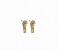 Gold Plated CZ Studded Saint Jude Earring