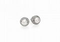 Rhodium Plated Pearl Set Stud Earring