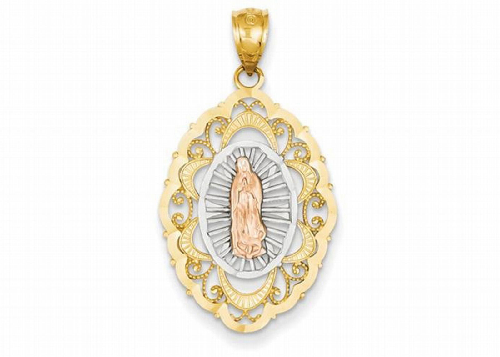 Gold Plated Virgin Mary Pendant