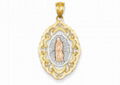 Gold Plated Virgin Mary Pendant 1