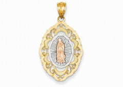 Gold Plated Virgin Mary Pendant