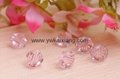 CRYSTAL BICONE BEADS, LT ROSE COLOR