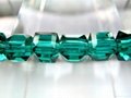 CRYSTAL CUBE BEADS 5601#, EMERALD COLOR