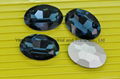 CRYSTAL BEADS, OVAL 4120 SHAPE, BK DIAMOND