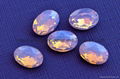 CRYSTAL BEADS, OVAL 4120 SHAPE GLASS FANCY STONE, WATER ROSE OPAL