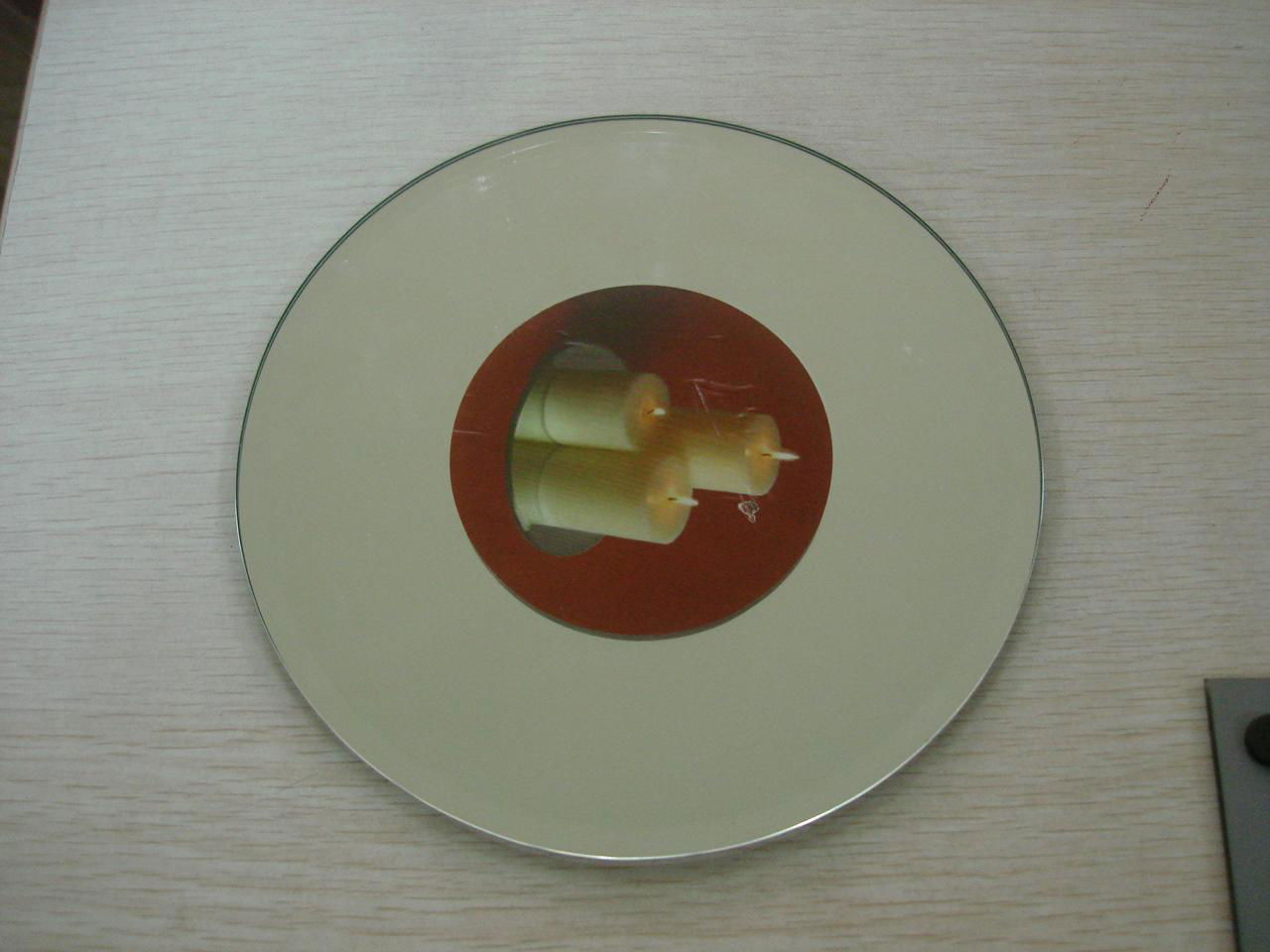Round mirror candle plate 3