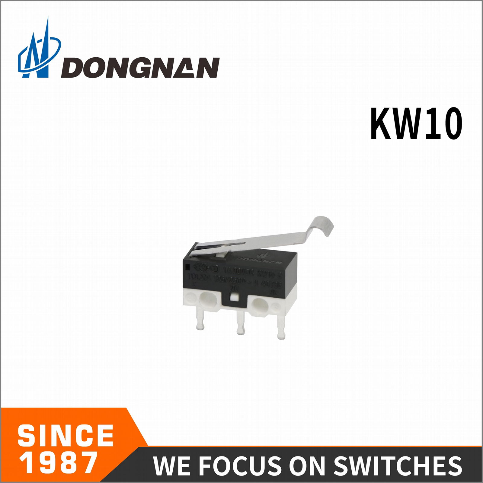 KW10-Z6P150微波炉微动开关带金属长弧形动臂