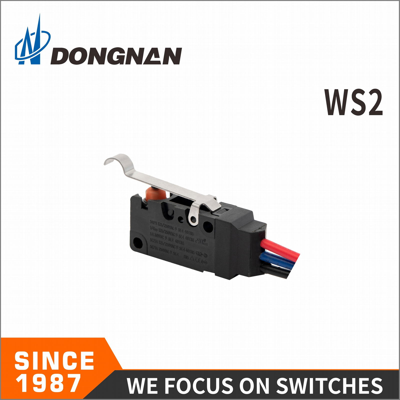 Dongnan高灵敏性快速连接电源防水微动开关用于家用电器