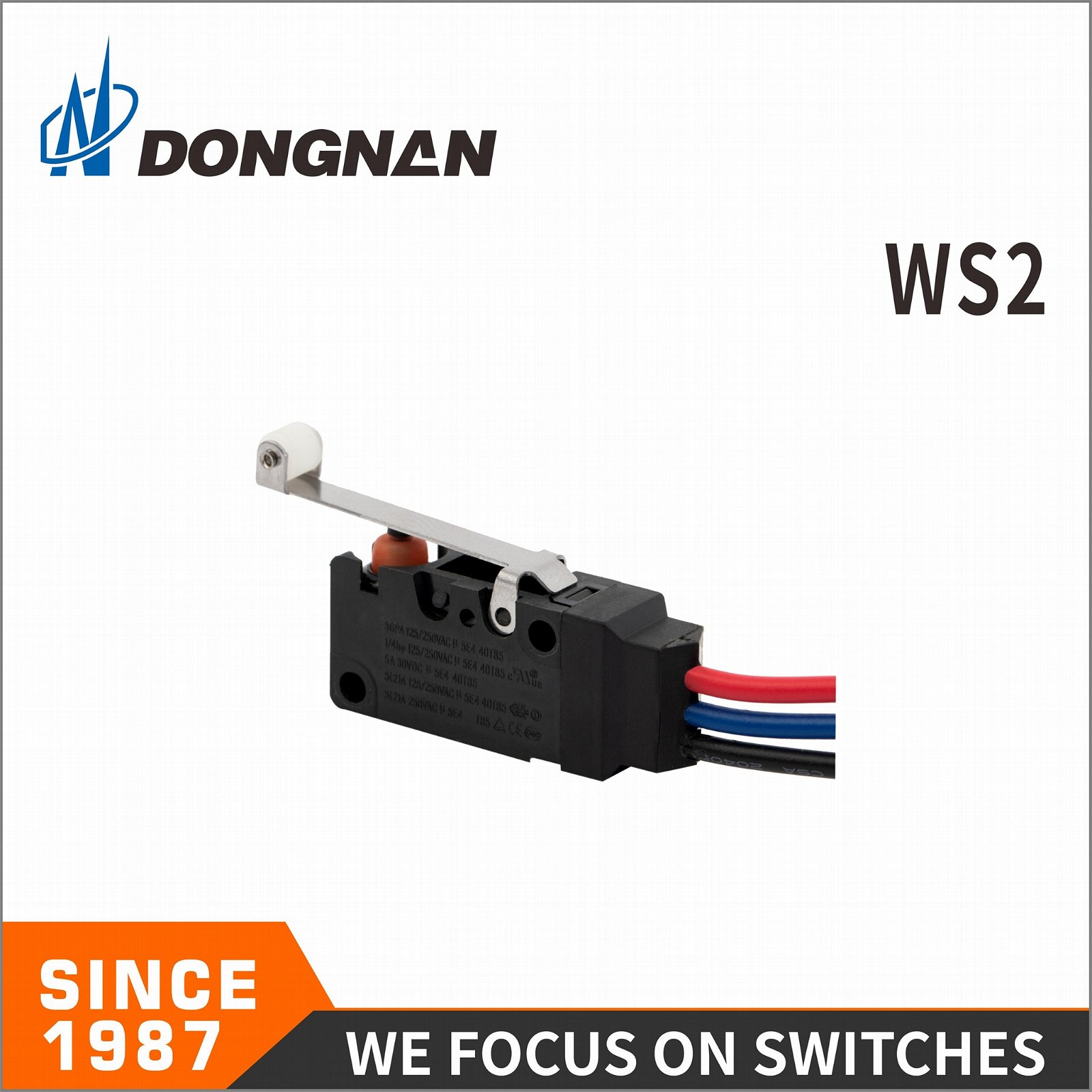 Dongnan高灵敏性快速连接电源防水微动开关用于家用电器 3