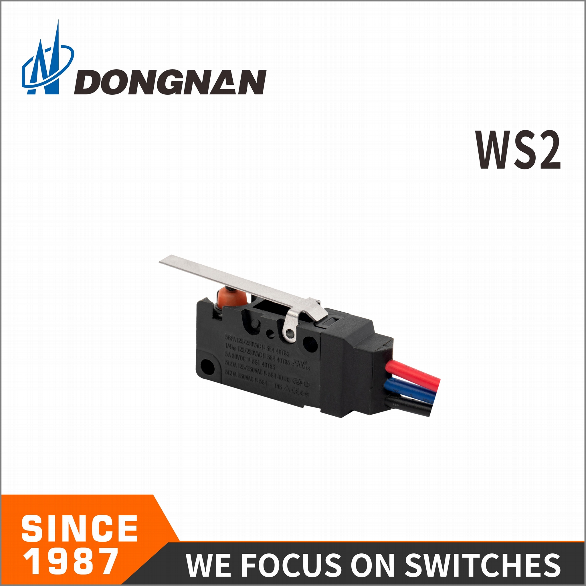Dongnan微动开关IP67汽车座椅热水器WS2防水微动开关 5