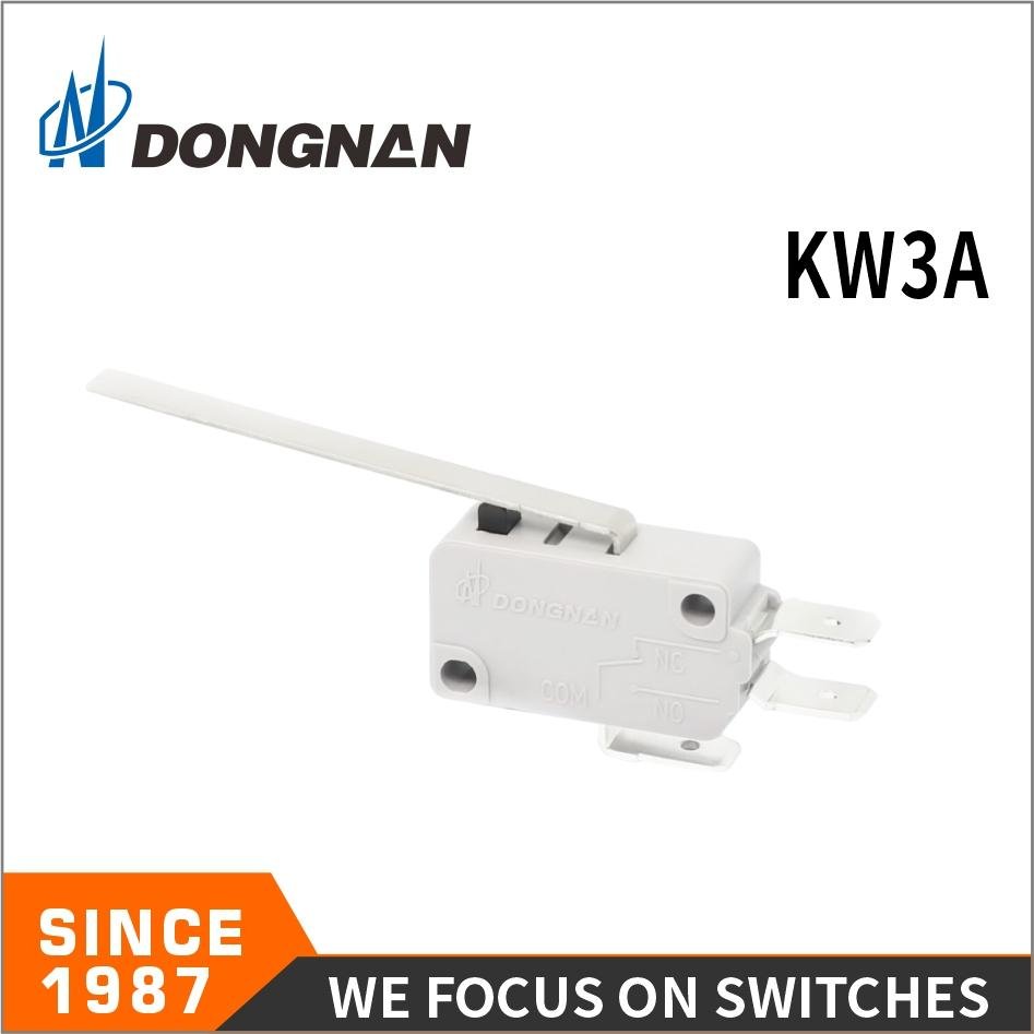 家用电器KW3A微动开关长滚轮杠杆弧形杠杆定制批发 3