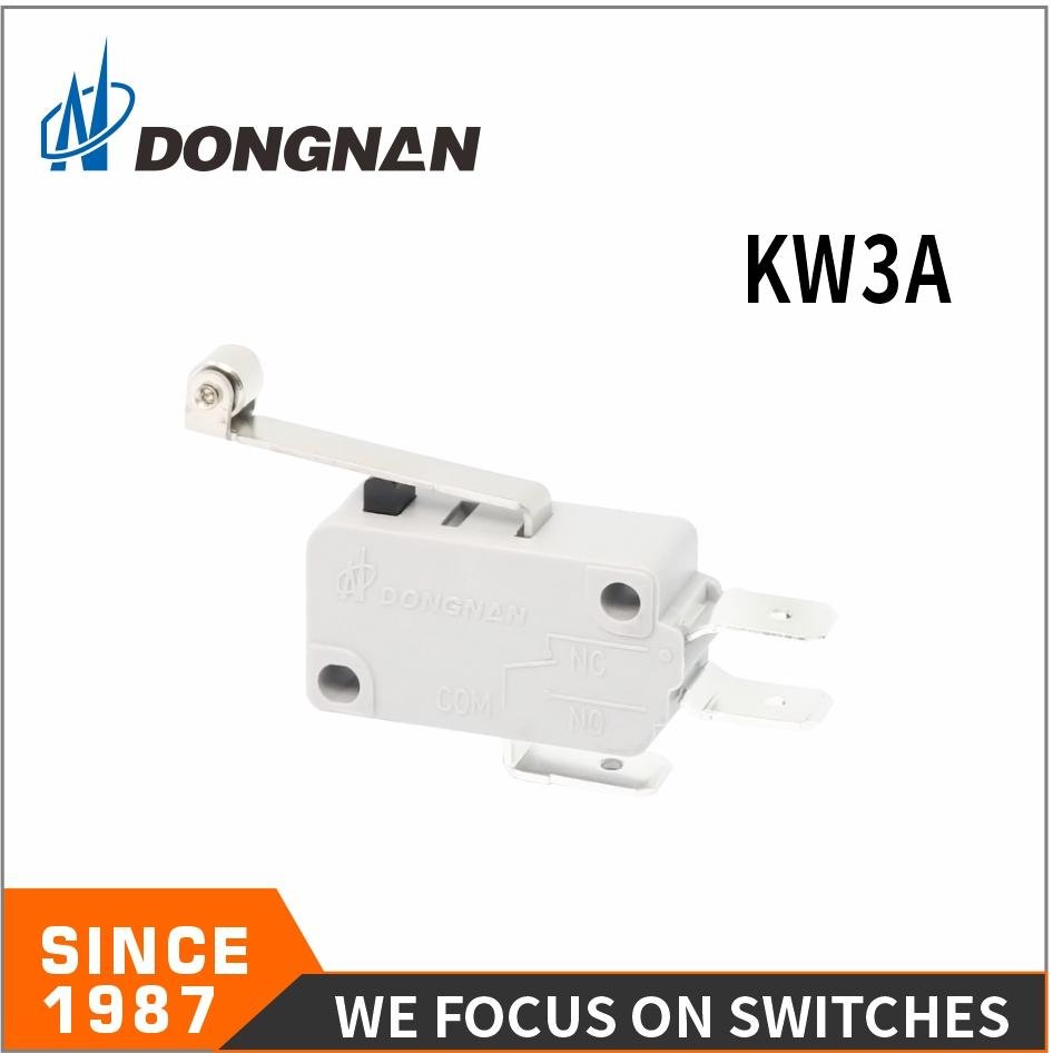 家用电器KW3A微动开关长滚轮杠杆弧形杠杆定制批发 9