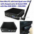 OEM Mini PC with Intel Quad-core J1900