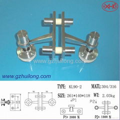 KL90 2-way 180-deg fin spider for glass curtain wall fitting