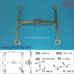 H300 4-way spider for glass curtain wall fitting