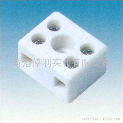 Three ways of ceramic terminal block in white color 3