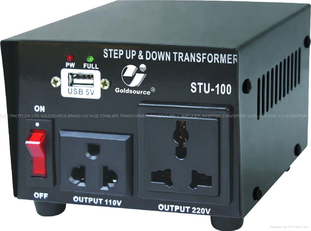 STU-100 交流升降变压器带USB