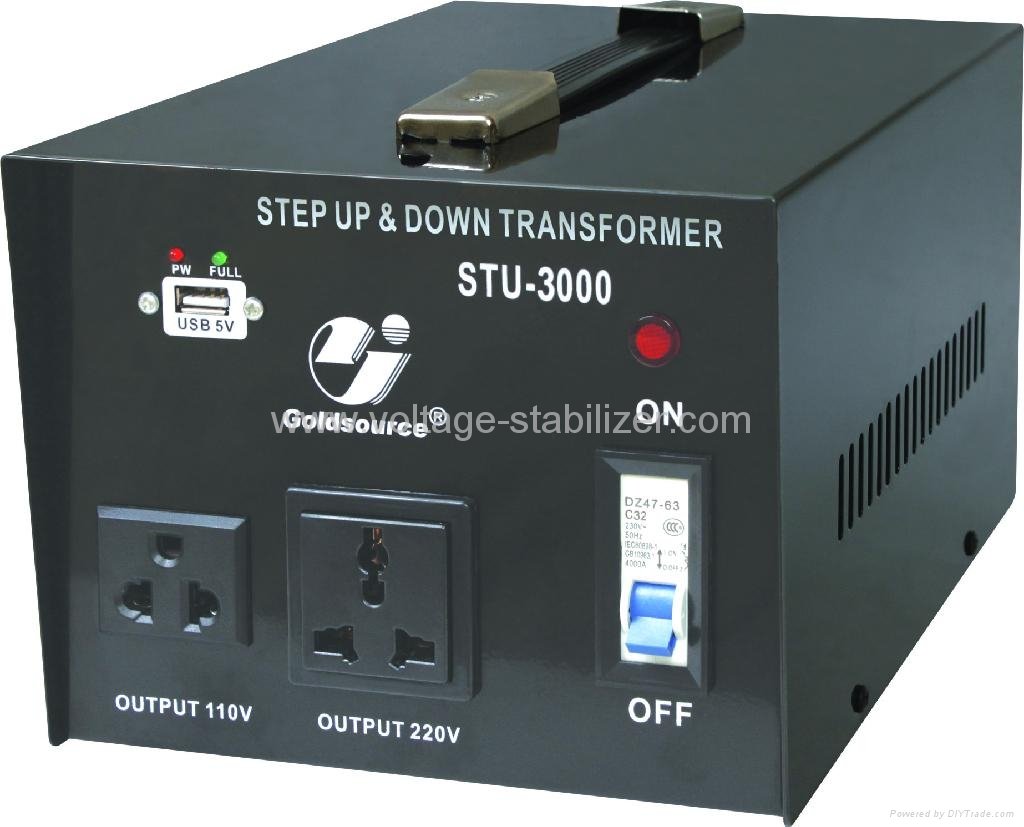 STU-3000 交流升降变压器带5V USB