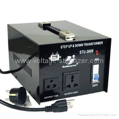 STU-3000 STEP UP/ DOWN VOLTAGE TRANSFORMER WITH 5V USB 2