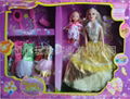 barbie doll w/kelly doll w/7 dress