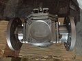 DIN3357 stainless steel three way flanged T-type ball valve 5