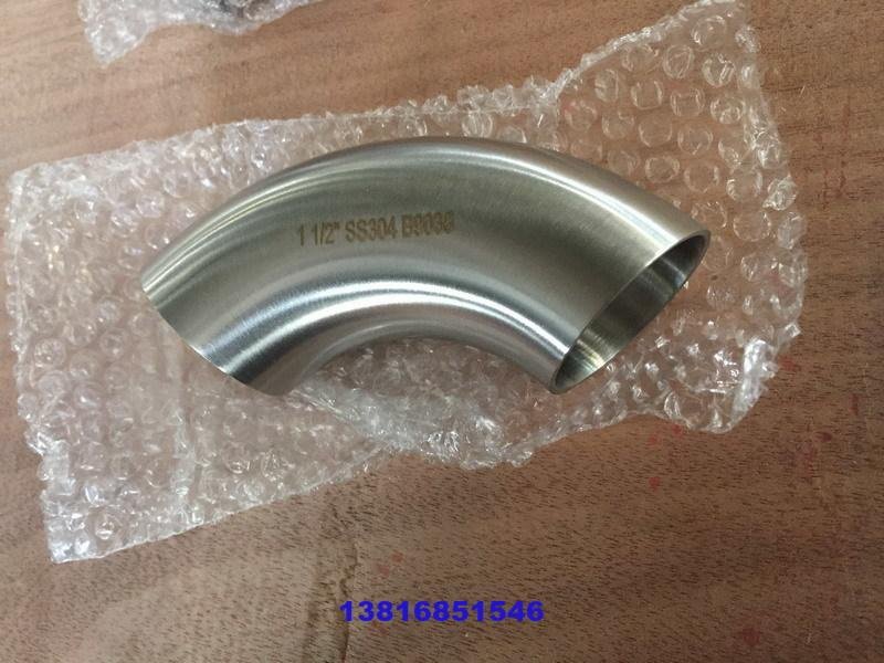 Sanitary 3A SMS DIN weld pipe fittings elbow 90/45 tee reducer clamp union