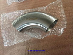 Sanitary 3A SMS DIN weld pipe fittings elbow 90/45 tee reducer clamp union