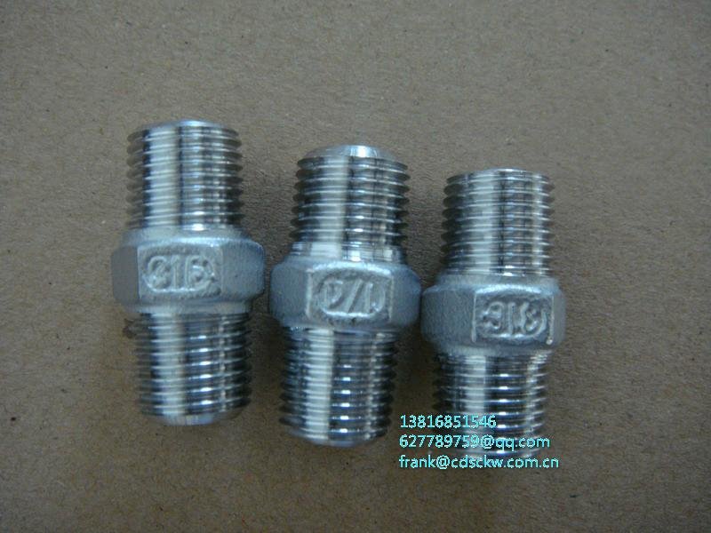 stainless steel 150lb threaded pipe fittings 304 316 ISO4144 barrel nipple union