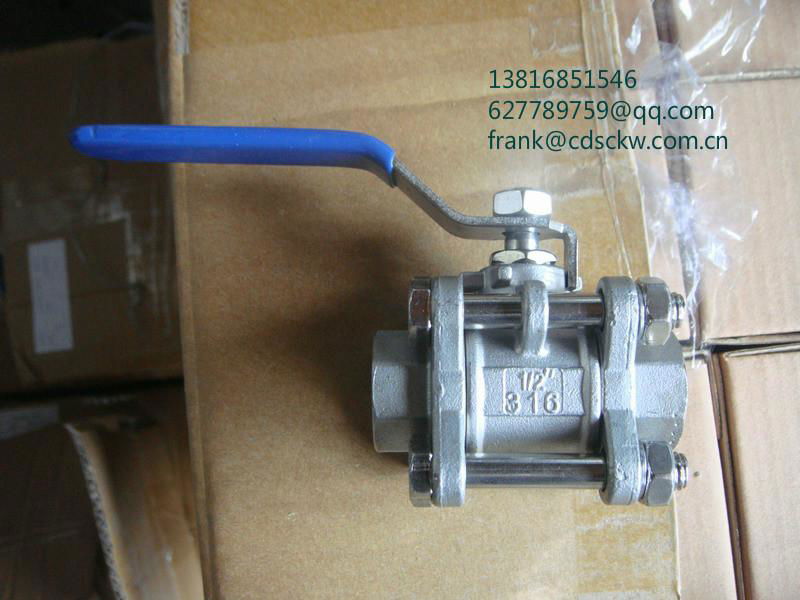 stainless steel 3pcs ball valve 1000wog and Y type 800psi strainer 4