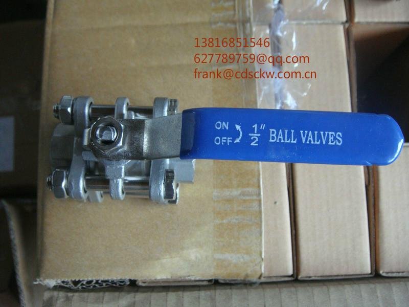 stainless steel 3pcs ball valve 1000wog and Y type 800psi strainer 5