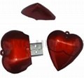 Heart shape popular usb memory pen drive pen disk popular flash memory drive
