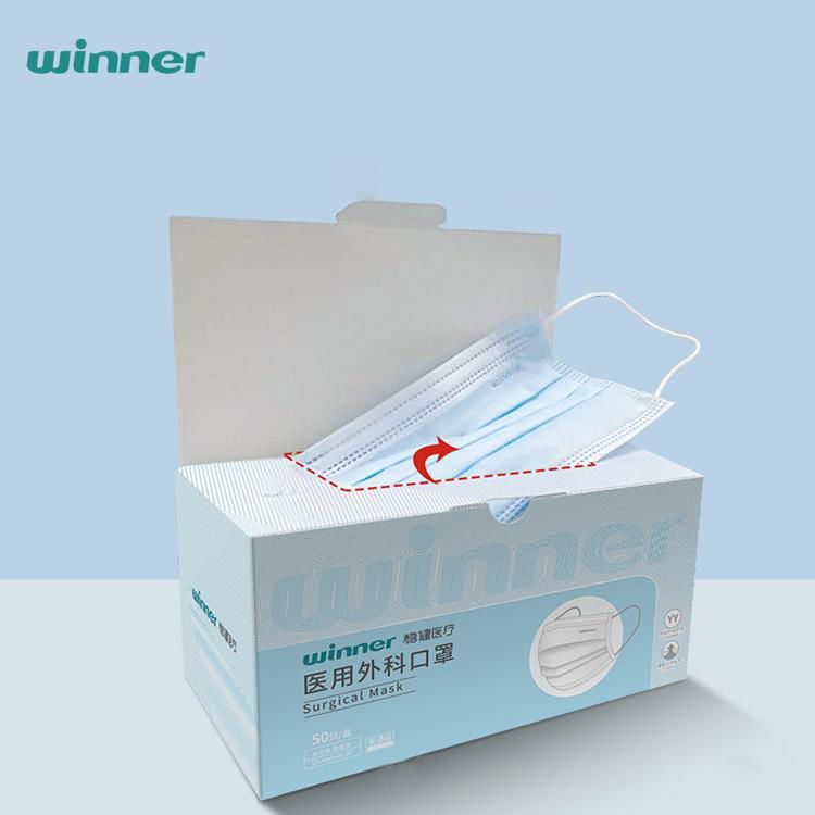 3ply Disposable Face Masks BFE 95% Medical Surgical Mask 50pcs/box 2