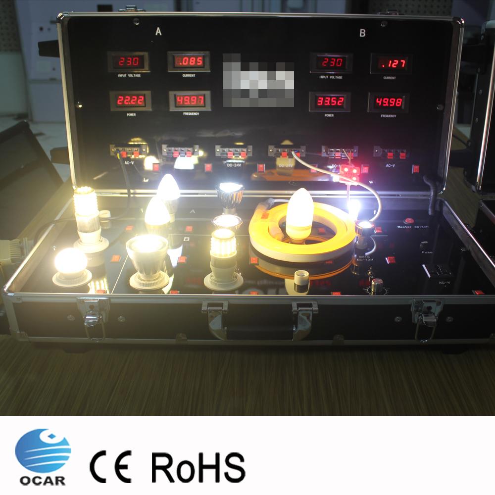 Custom Portable LED Demo Case for E27 E14 MR16 LED Tube