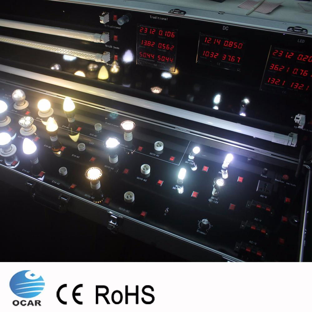 Custom Portable LED Demo Case for E27 E14 MR16 LED Tube 3