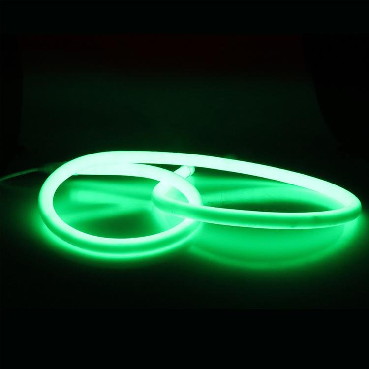 360 Degree 18mm Round Green LED Neon Strip 2