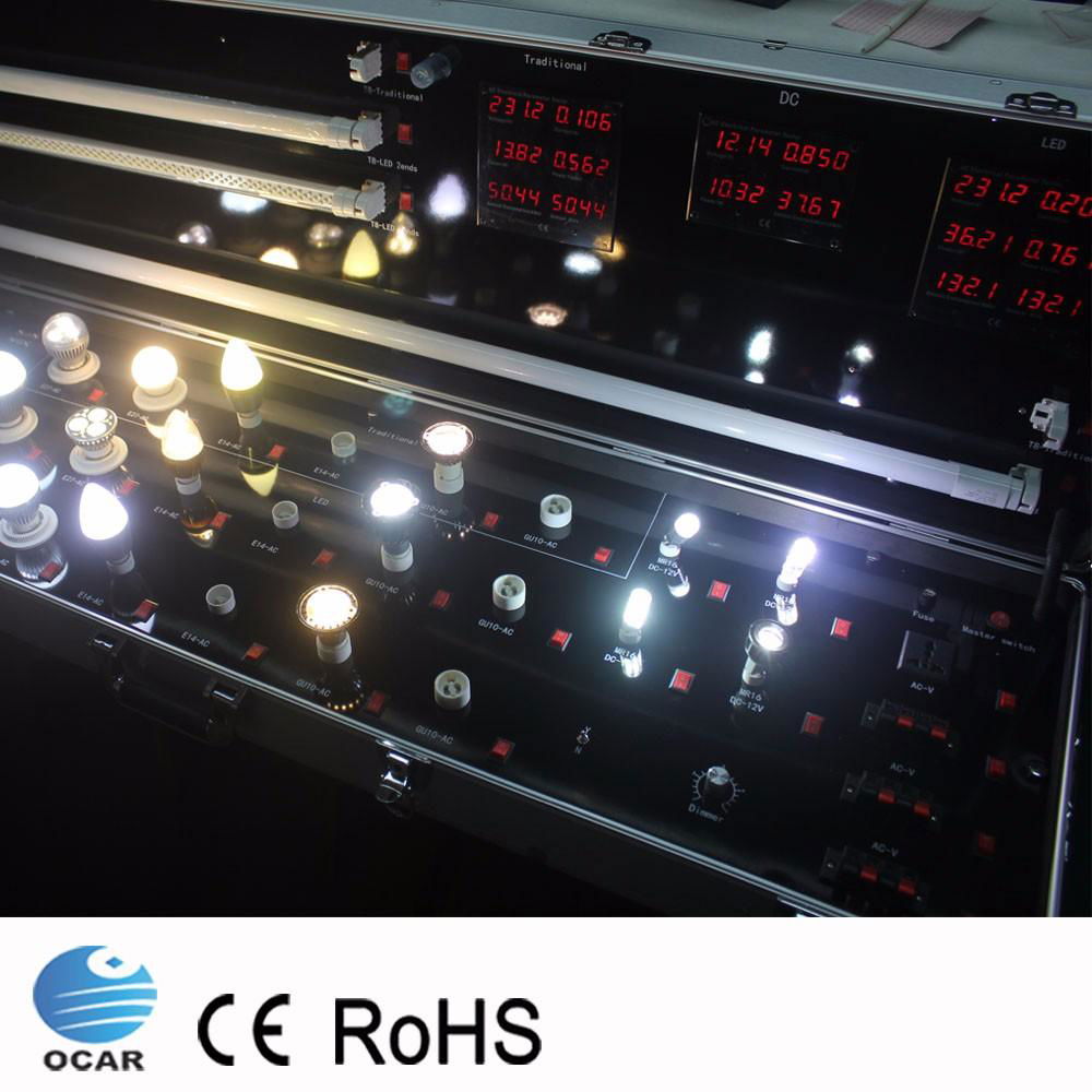 China Supplier Portable LED Demo Case Led Lights Show Case with Digital Meters 3