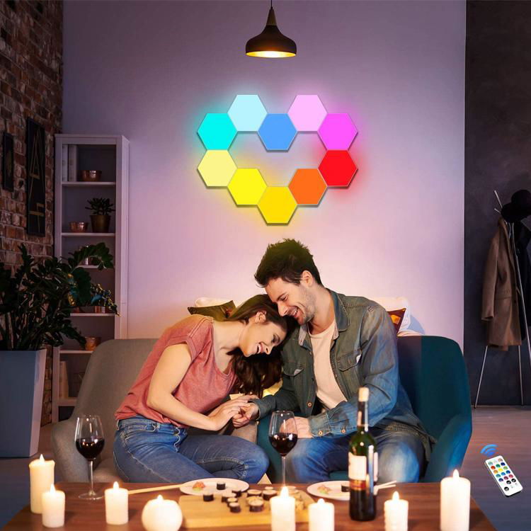 Touch Control RGB Hexagon Panel Lights 