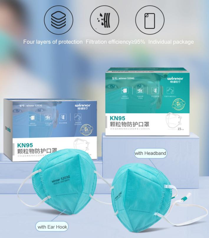 KN95 Medical Face Masks 15pcs/box Winner (China Manufacturer) Other