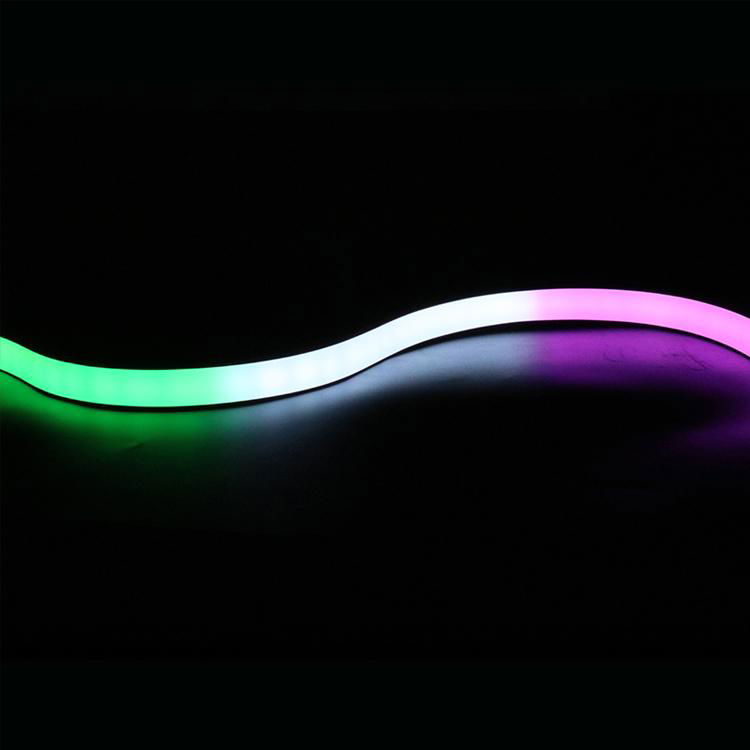 18x16mm Flat Vertical Bend IP68 Waterproof Dynamic Pixel RGB Magic LED Neon Flex 2