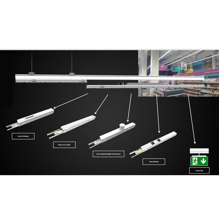 LED Linear Pendant Luminaires Lights for Supermarket Warehouse 3