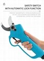 Electric bypass pruning shears