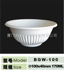 Green Eco-friendly Biodegradable Disposable Cornstarch bowl 170ml