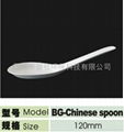 Eco-friendly Biodegradable Disposable Cornstarch Chinese Spoon  1