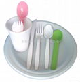 Eco-friendly Biodegradable Disposable Cornstarch cheese spoon